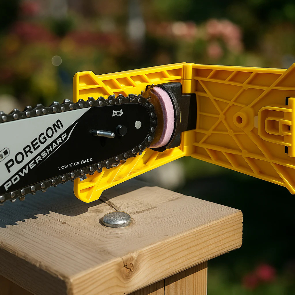 Affût’PRO Affûteur de Tronçonneuse Ultra-Rapide – Précision Instantanée pour Coupe Efficace