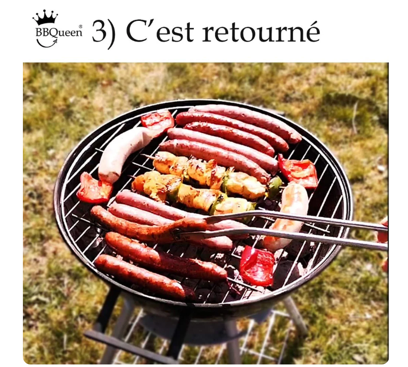 Pince à barbecue INOX à roulette