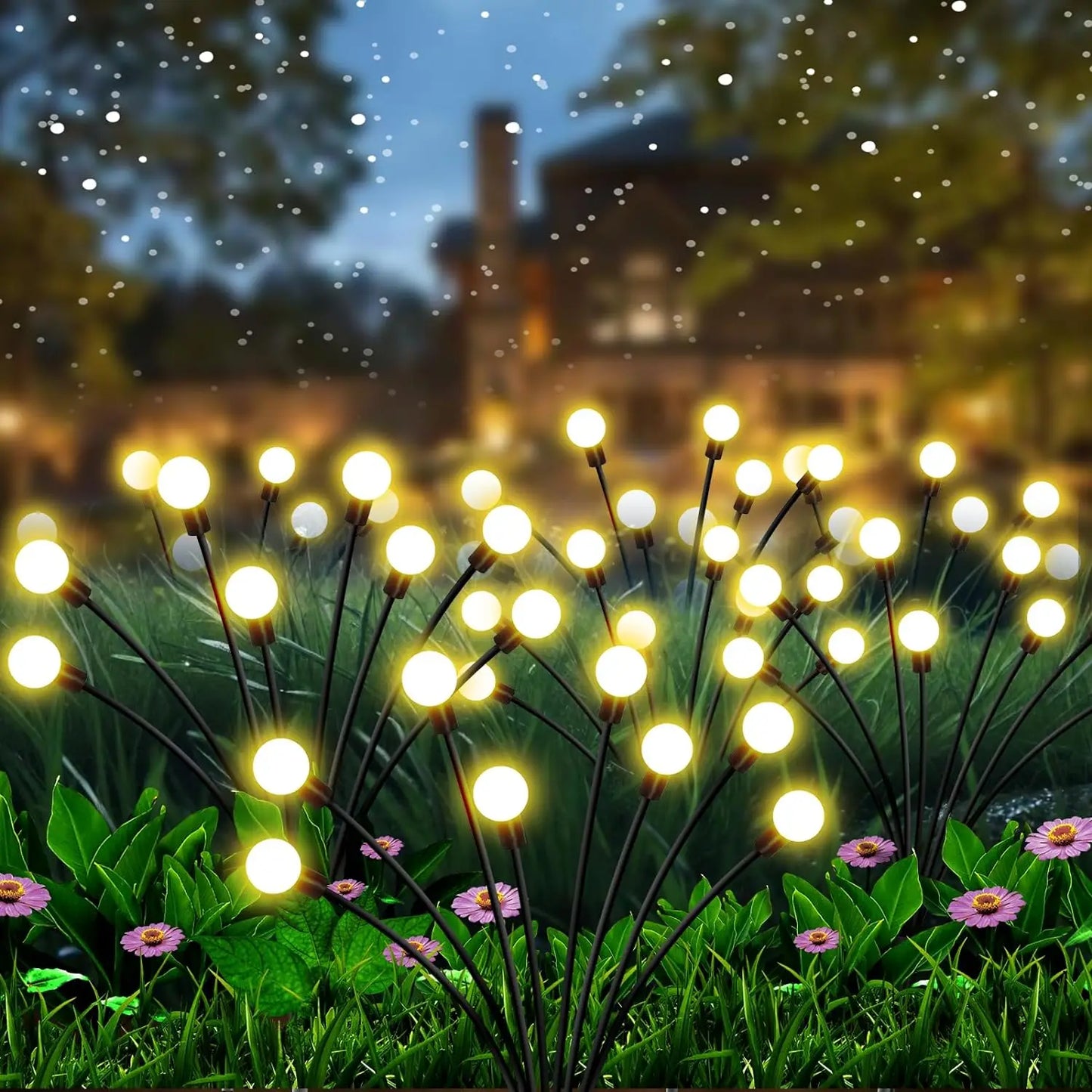 Lampes Lucioles solaires sur pied | Ambiance féérique pour jardin et balcon