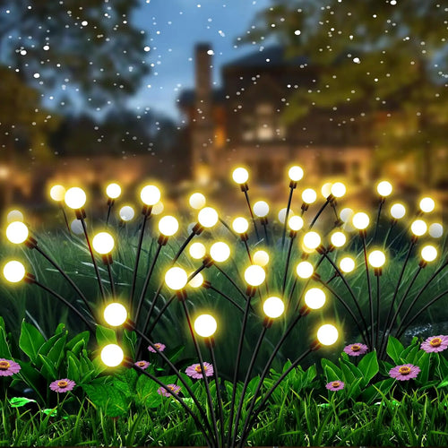 Lampes Lucioles solaires sur pied | Ambiance féérique pour jardin et balcon